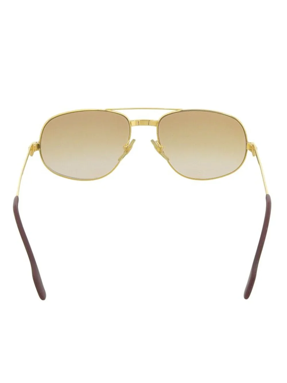 Cartier Santos de Cartier Two Bridge Sunglasses Eyewear Gold Silver
